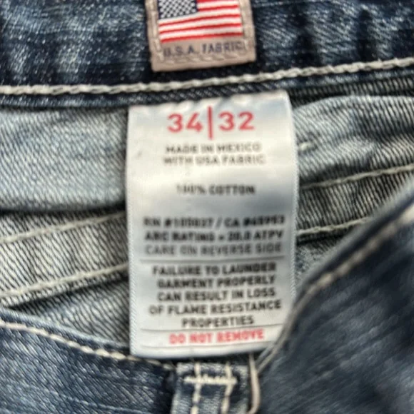 Ariat FR M4 Relaxed Boot Men's Blue Jeans. Sz 34x32 - Picture 3 of 7